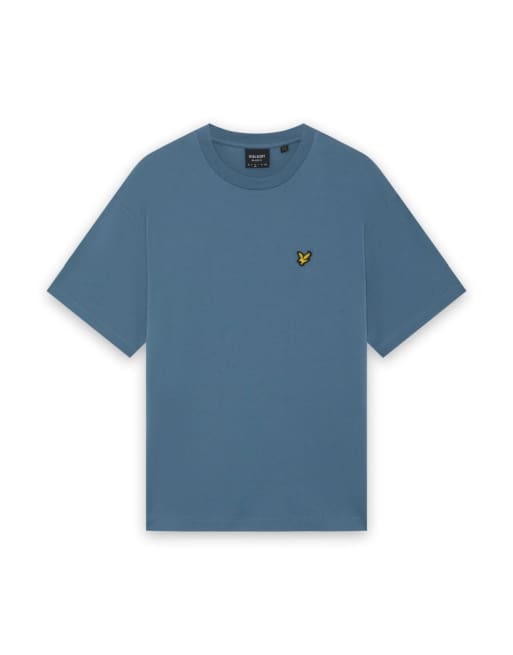 Lyle & Scott T-shirt ultra morbida a maniche corte blu ardesia, 5 di 6