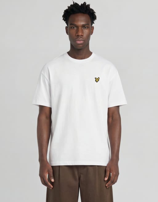 Lyle & Scott T-shirts met korte mouwen heavyweight T-shirt in 626 wit, 2 van 6