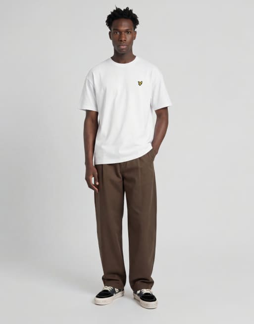 Lyle & Scott T-shirts met korte mouwen heavyweight T-shirt in 626 wit, 3 van 6
