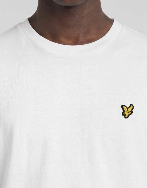 Lyle & Scott T-shirts met korte mouwen heavyweight T-shirt in 626 wit, 5 van 6