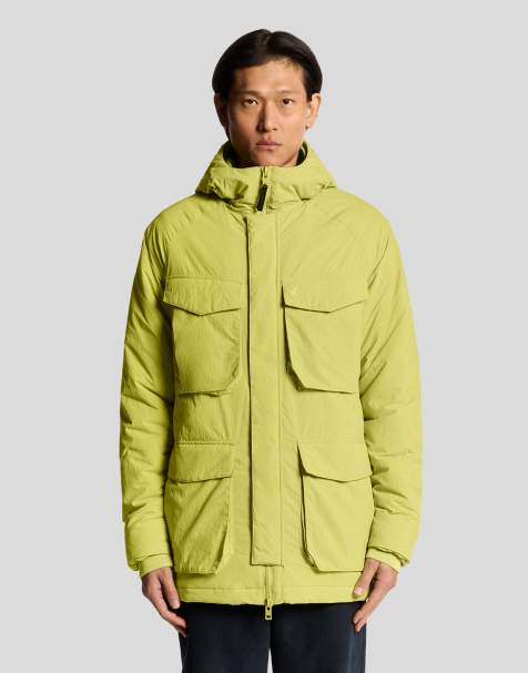Lyle & Scott tactical wadded parka in  pale willow   - view 1