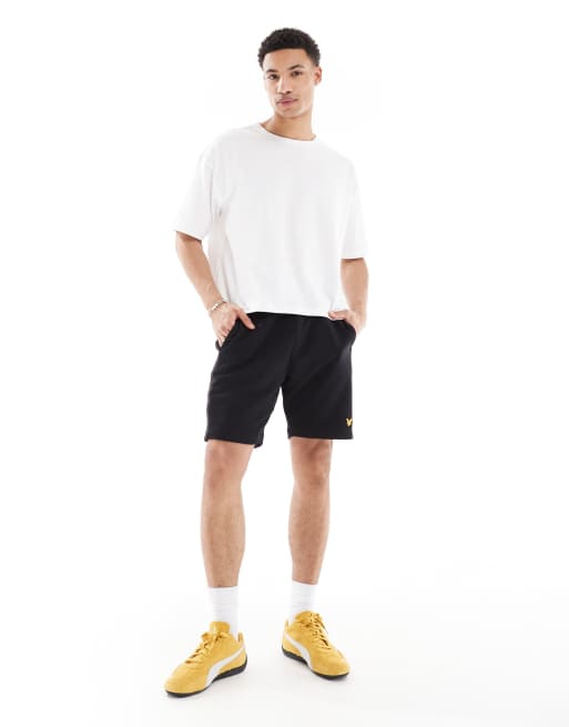 Lyle & Scott tape shorts in black
