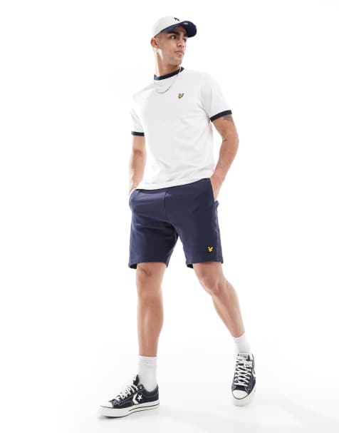 Lyle & Scott tape shorts in graphite - view 1
