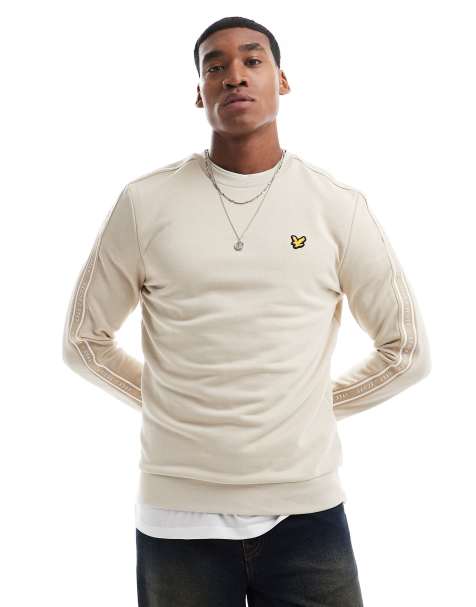 Lyle & Scott tape shorts set in beige - view 1