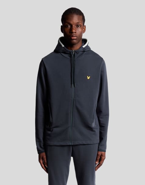 Lyle & Scott  tape track top in  dark navy - view 1