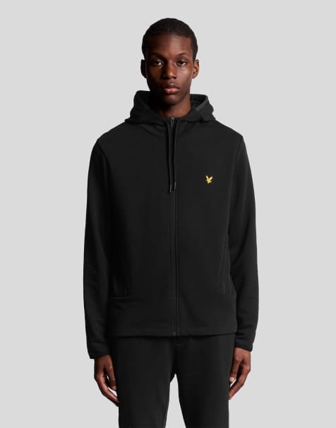 Lyle & Scott  tape track top in  jet black - view 1