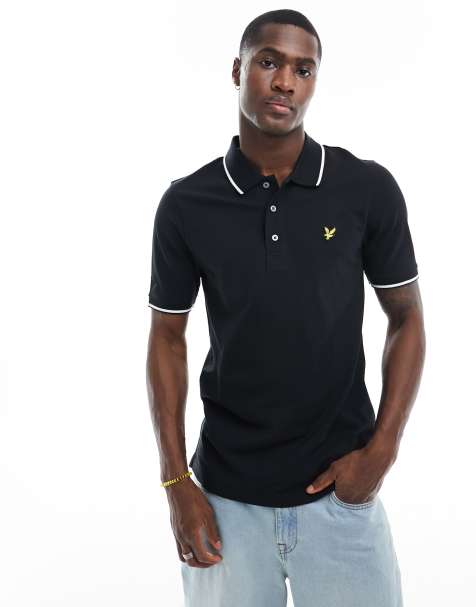 Mens black polo clearance shirts