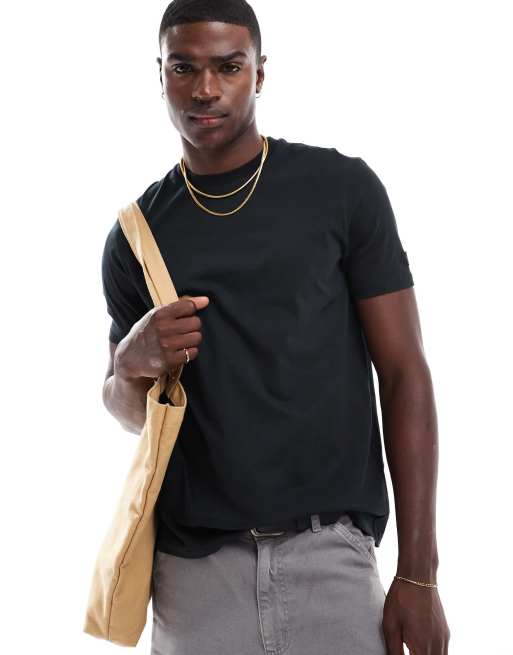 Lyle & Scott Tonal Eagle superfine cotton t-shirt in black