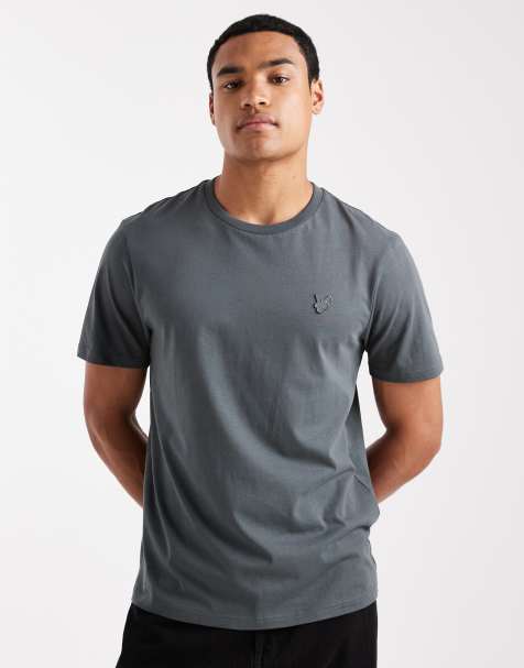 Lyle & Scott  tonal eagle t-shirt in  black water - view 1
