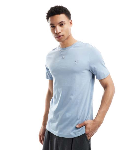Lyle & Scott tonal eagle t-shirt in blue ash - view 1