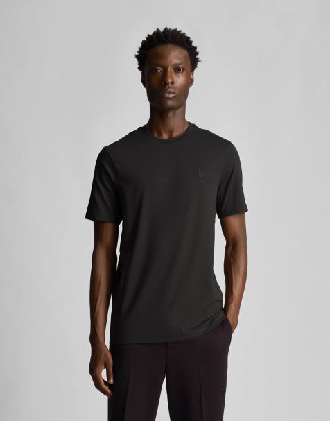 Lyle & Scott tonal eagle t-shirt in jet black  