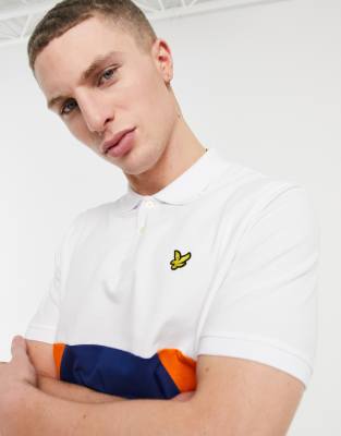 Lyle & Scott Lyle And Scott Short Sleeved Polo T Shirt White In Blues