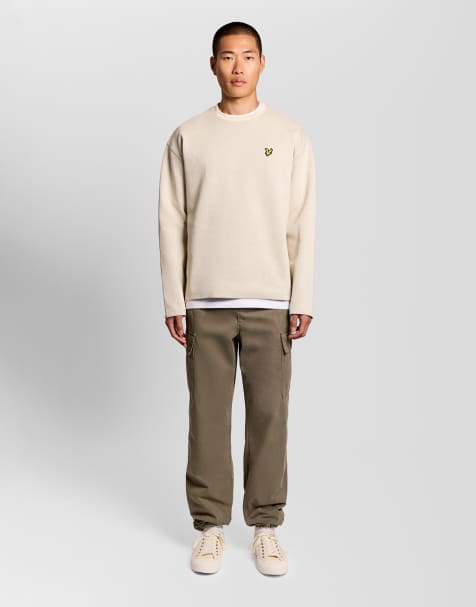 Lyle & Scott Trousers cuffed cargo trousers in x569 khaki ash - view 1