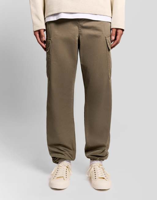 Lyle & Scott Trousers cuffed cargo trousers in x569 khaki ash, 2 of 6