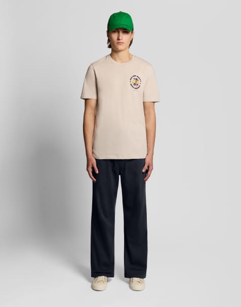 Lyle & Scott Trousers enzyme wash pleated trouser in z271 dark navy - view 1