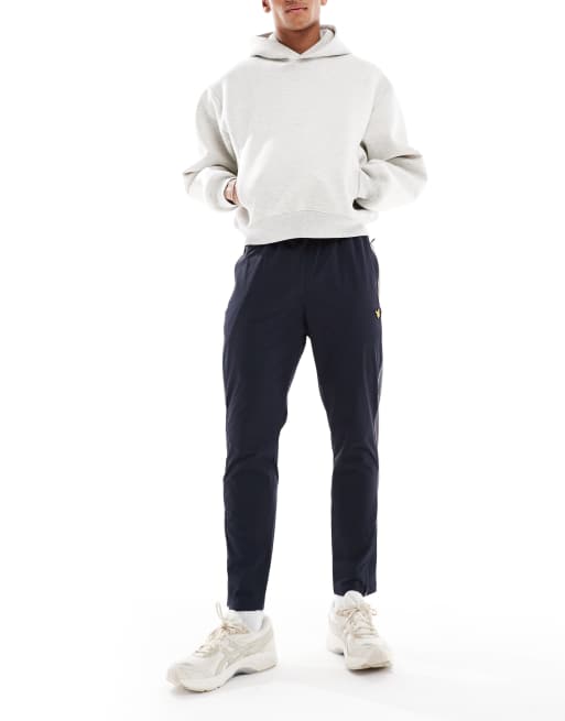 Lyle & Scott Trousers gradient colour block trackies in x674 dark navy/ cool taupe
