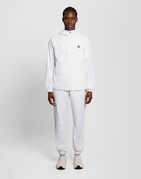 Lyle & Scott Trousers striped trackies in 626 white - view 1