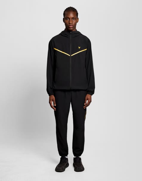 Lyle & Scott Trousers striped trackies in z865 jet black - view 1