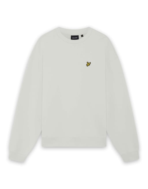 Lyle & Scott tussenlaag sweatshirt van zware loopback met ronde hals in x008 antarctic, 5 van 6