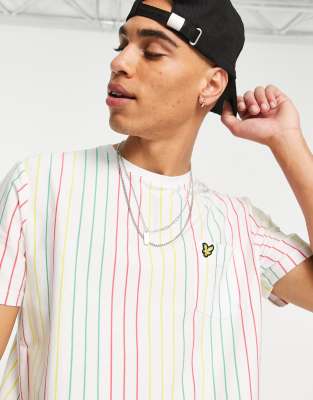 Lyle & Scott vertical striped t-shirt in multi