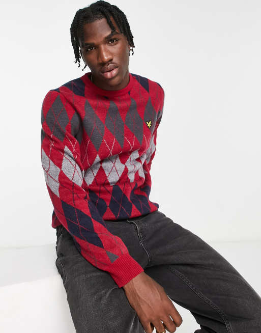 Red lyle and scott jumper discount