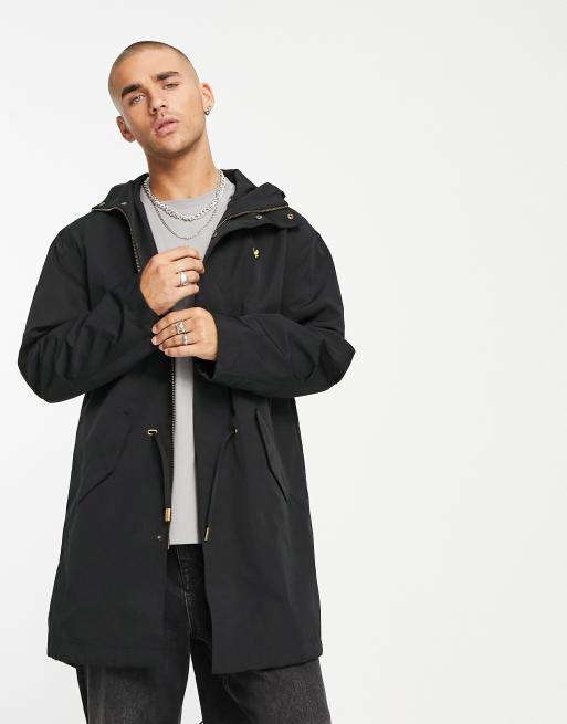 Lyle & Scott Vintage bonded parka jacket in jet black