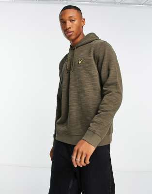 Lyle & Scott Vintage chunky slub hoodie in form green