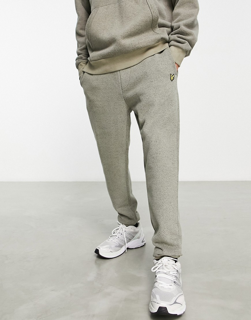 Vintage end on end texture skinny fit sweatpants in smoke khaki-Green