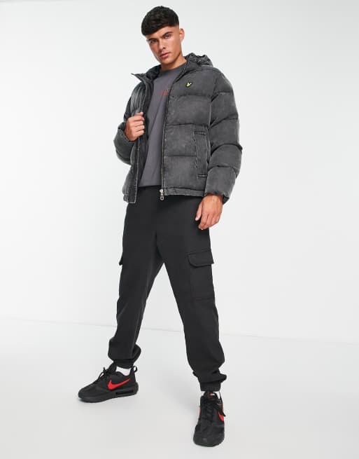 Lyle Scott Vintage padded jacket in washed black