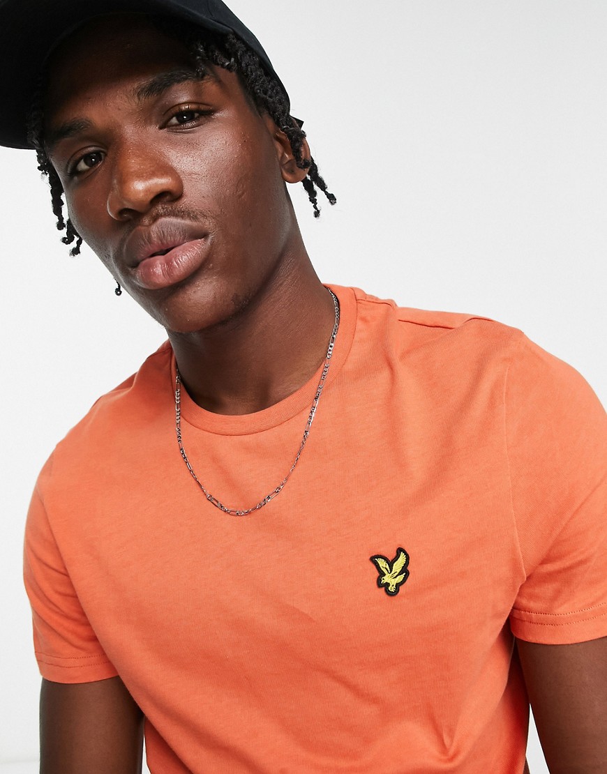 Vintage plain t-shirt in orange