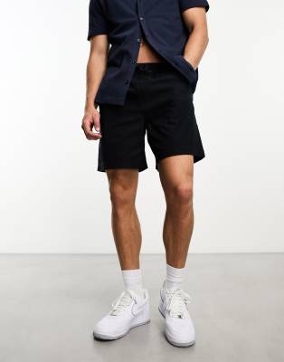 lyle & scott - vintage ridge - marinblå, grovribbade shorts