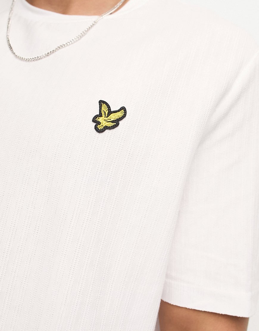 Ridge - T-shirt bianca a coste larghe-Bianco - Lyle&Scott T-shirt donna  - immagine2