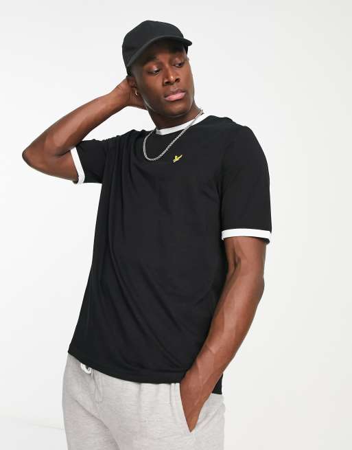 Lyle & Scott Vintage - Sort oversized ringer-T-shirt - Kun hos ASOS