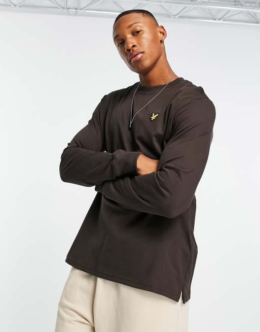 Lyle & Scott Vintage - Top comodo a maniche lunghe marrone scuro