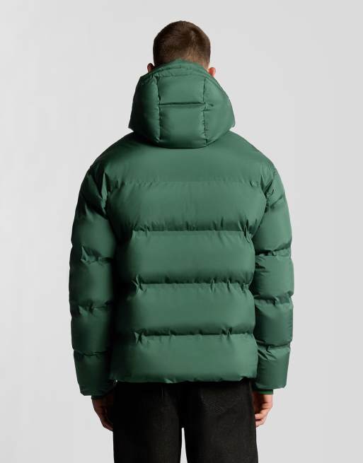 Lyle & Scott welded puffer jacket in  dark pine  - MGREEN