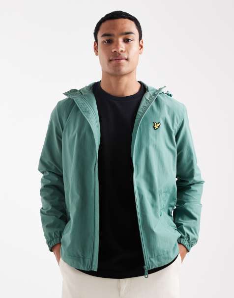 Lyle & Scott  zip through hooded jacket in  agave green  - view 1