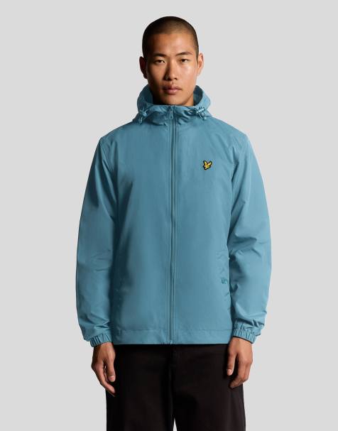 Lyle & Scott  zip through hooded jacket in  deep blue    - view 1