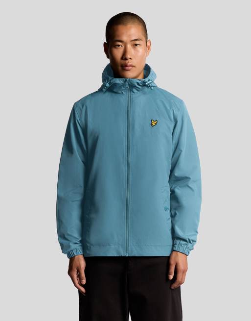 Lyle & Scott  zip through hooded jacket in  deep water 
