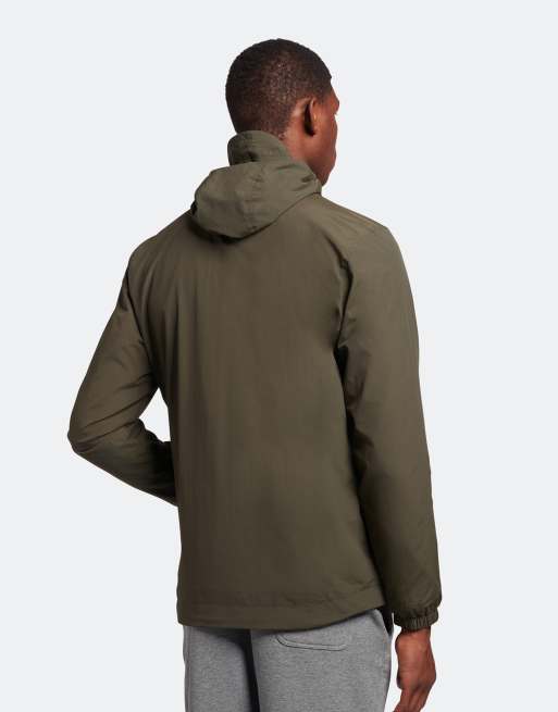 Lyle & Scott zip through hooded jacket in  olive  , 3 of 7