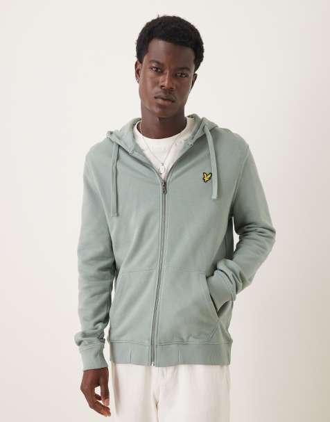 Lyle & Scott  zip through hoodie in  cold mint - view 1