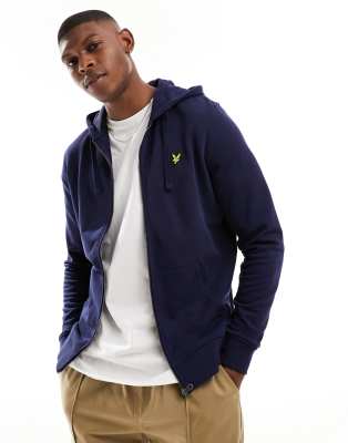 Lyle & Scott Zip Through Hoodie in Navy