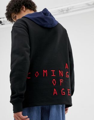 LYPH - Oversized hoodie met logo-Zwart