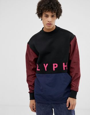 LYPH - Oversized sweatshirt met logo-Zwart