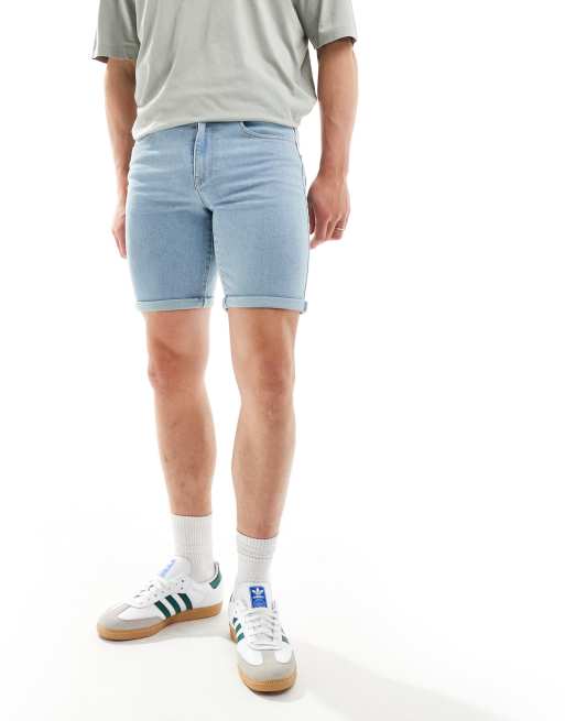 Lyseblå denimshorts fra Only & Sons