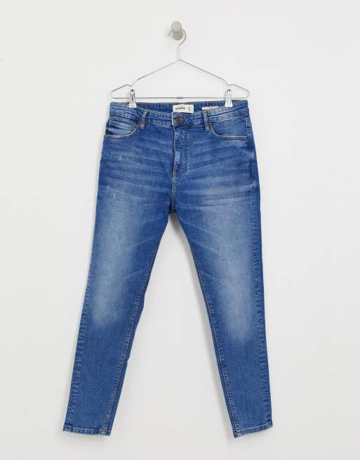 Lyseblå korte jeans i carrot fit fra Pull&Bear, 3 af 4