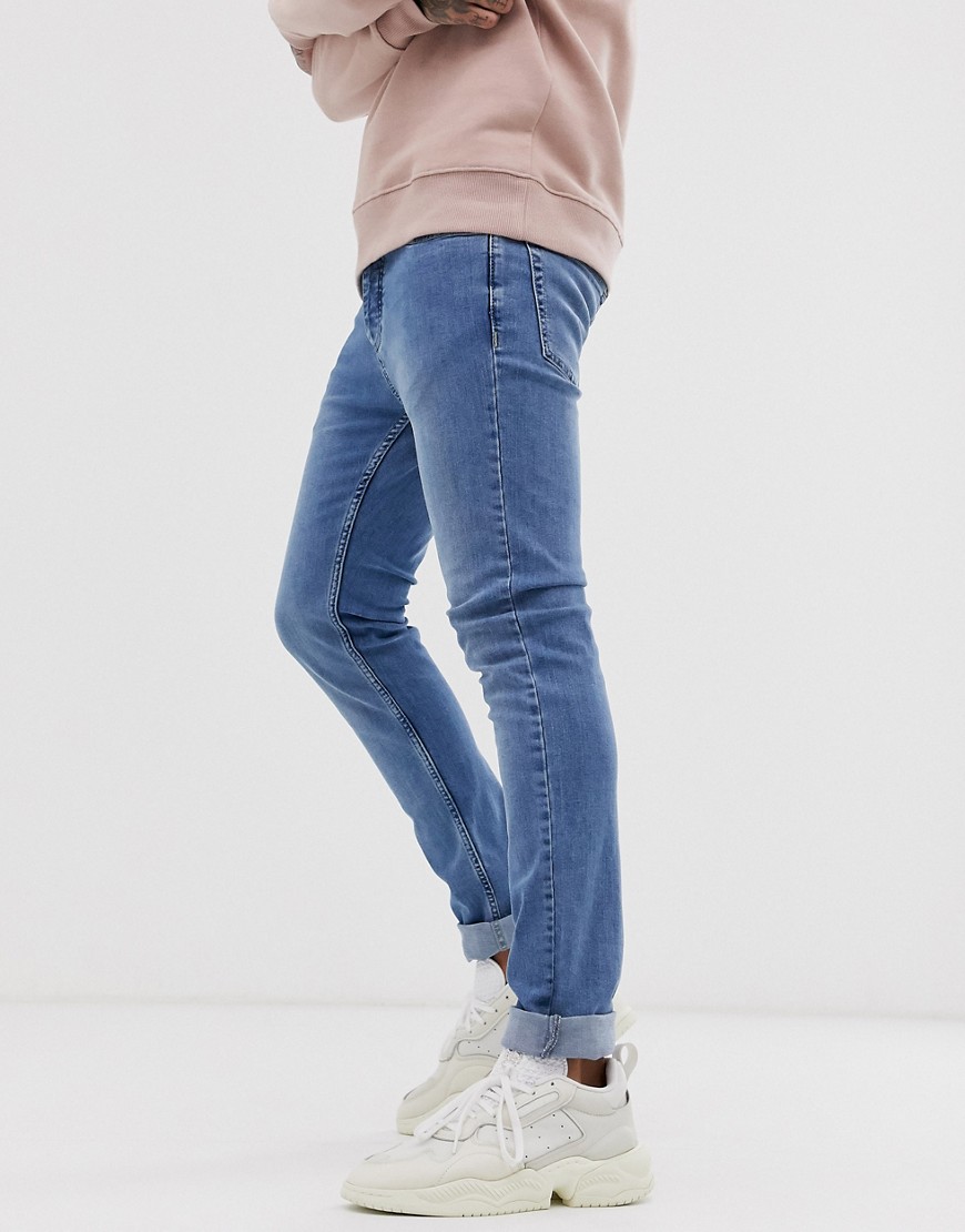Lyseblå skinny jeans fra Topman