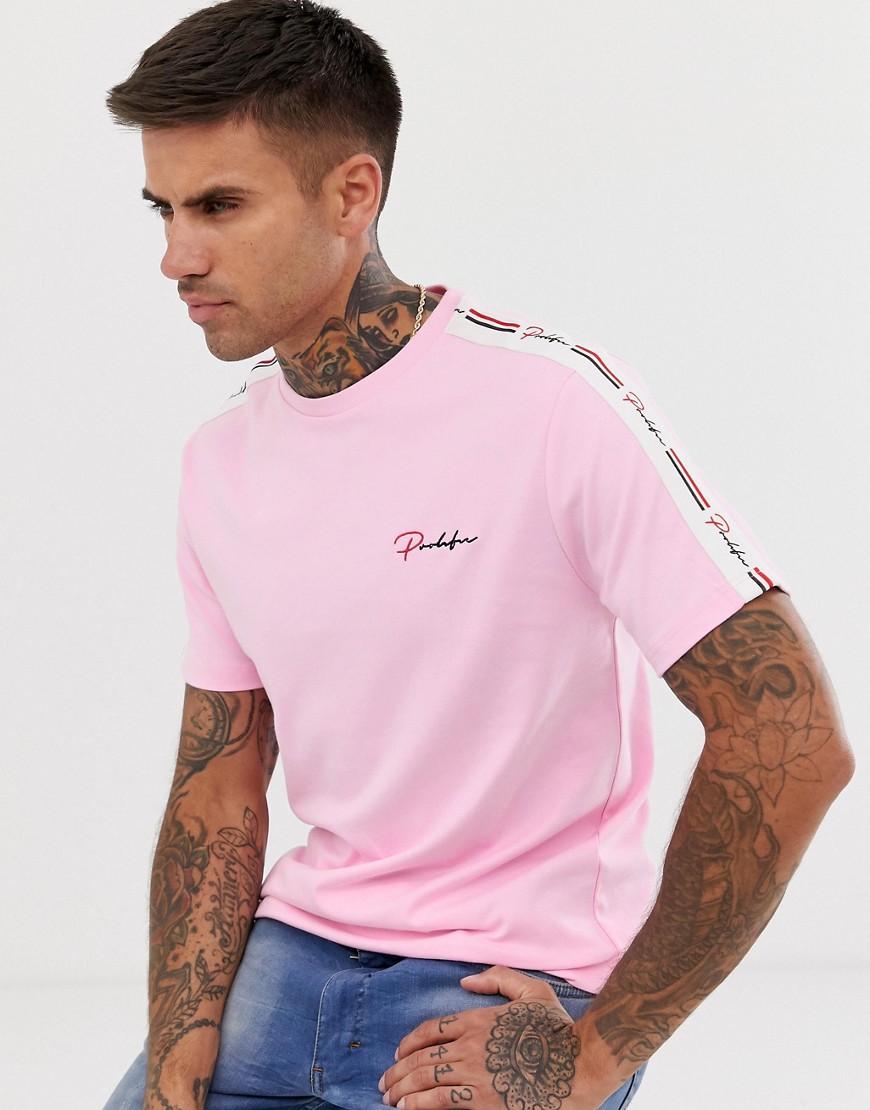 Lyserød t-shirt med logobånd fra River Island-Pink