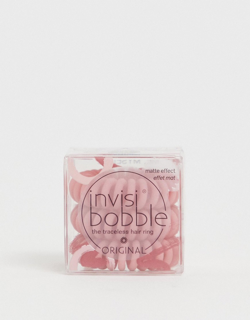Lyserøde hårbånd med mat effekt ORIGINAL fra invisibobble-Pink