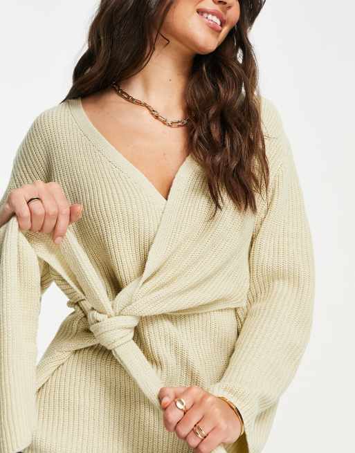 chunky wrap sweater