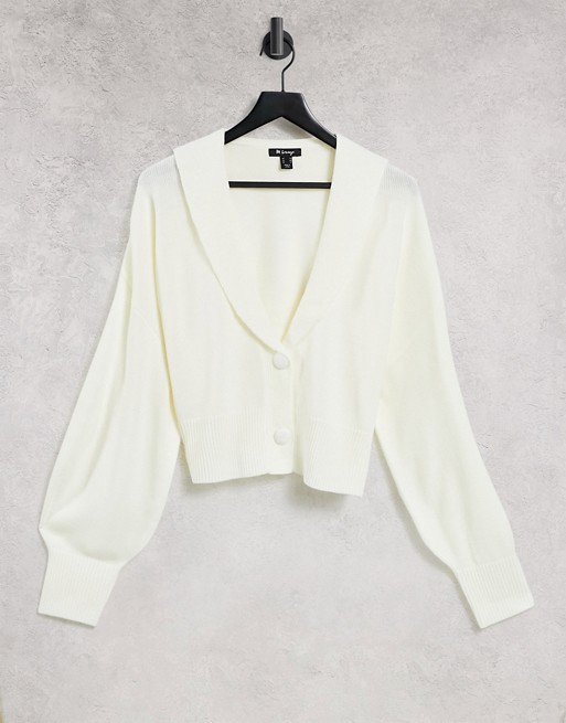 M Lounge Curve relaxed cardigan with collar detail